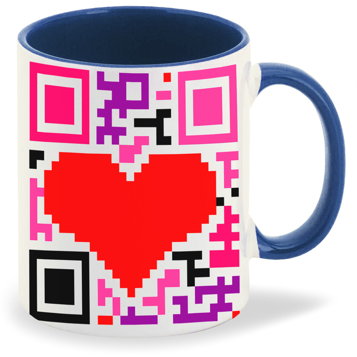 

Кружка CoolPodarok Сердце QR, Сердце QR