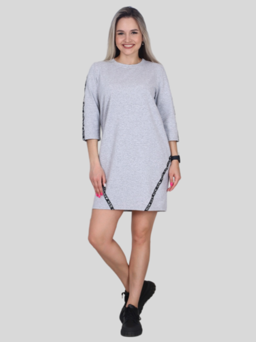 

Платье женское Elenatex П-150 серое 58 RU, Серый, П-150