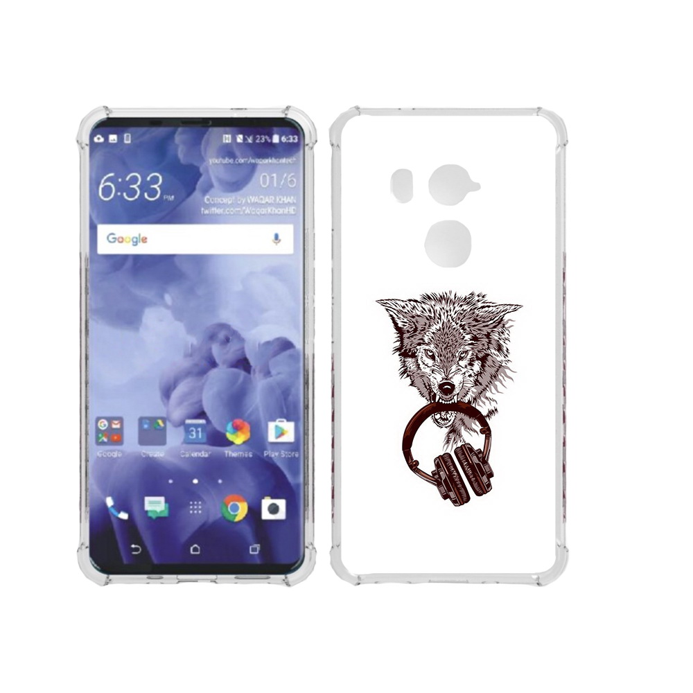 

Чехол MyPads Tocco для HTC U11 Plus дикий волк, Прозрачный, Tocco