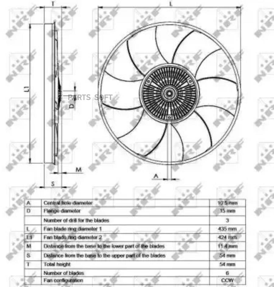 Муфта Вентилятора Меrсеdеs Sрrintеr 2.2D 07- NRF 49539