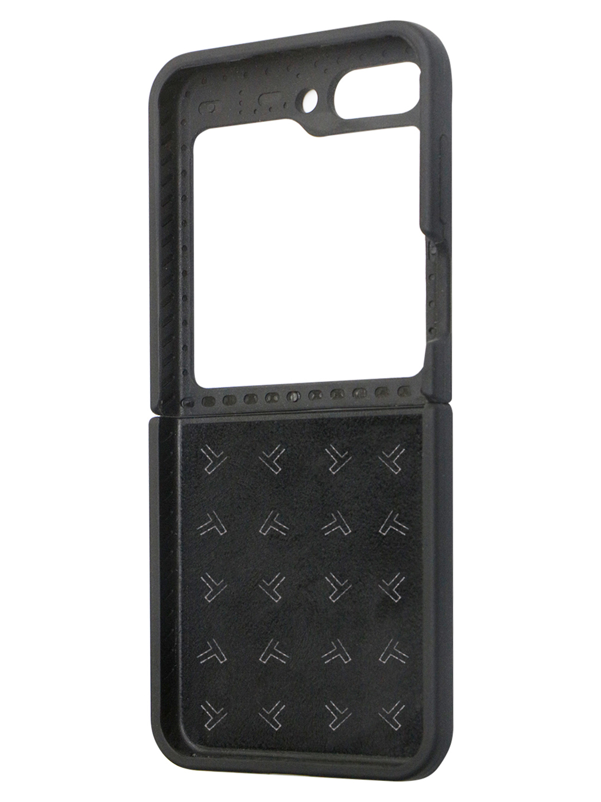 Чехол Tumi для Galaxy Z Flip5 Metal logo Hard Black