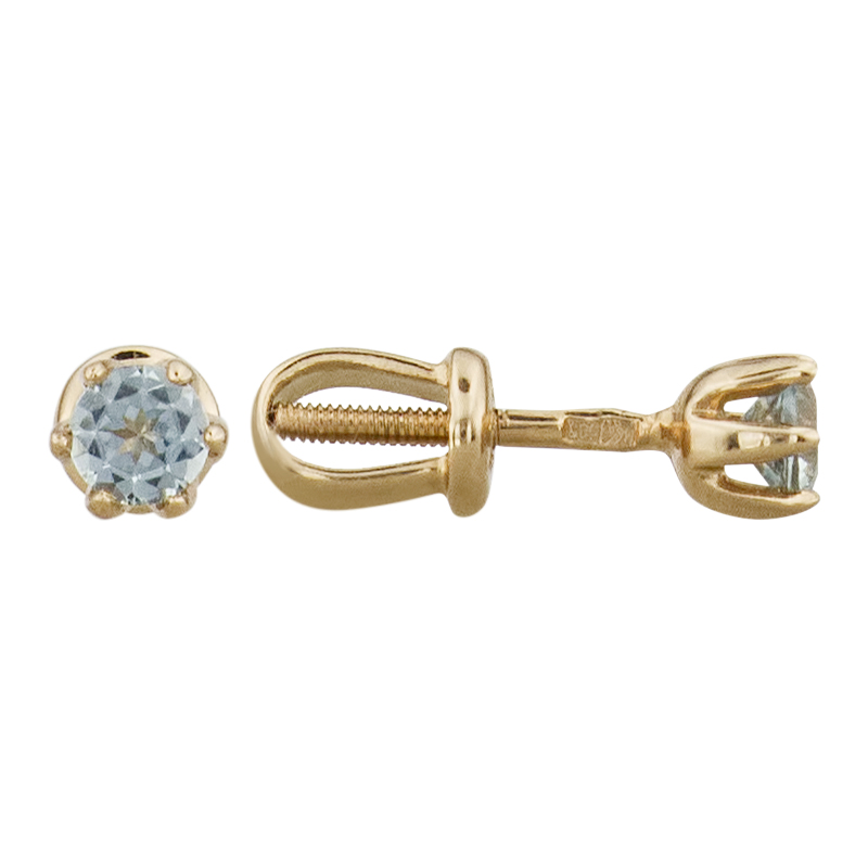 

Серьги пусеты из красного золота ALORIS Серьги 094Т, топаз, Серьги 094Т