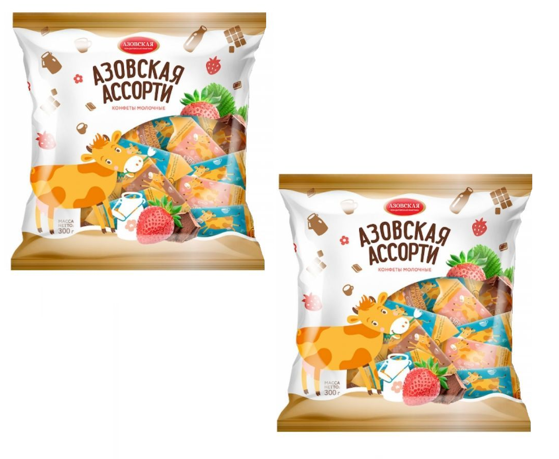 

Конфеты Азовская КФ Коровка, 300 г х 2 шт