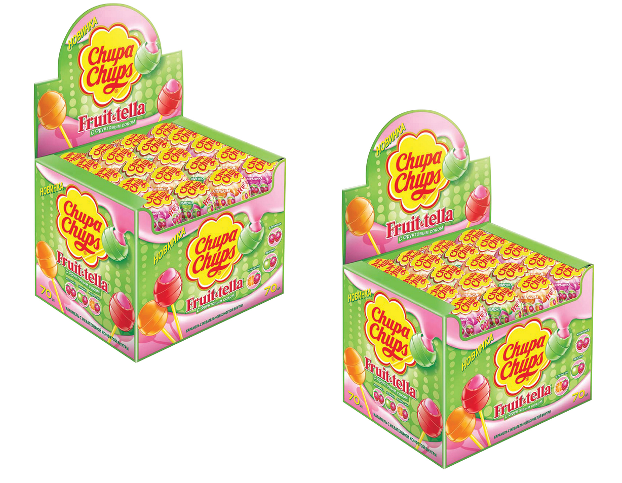 Конфета Chupa Chups Фрутелла, 70 шт х 2 упаковки