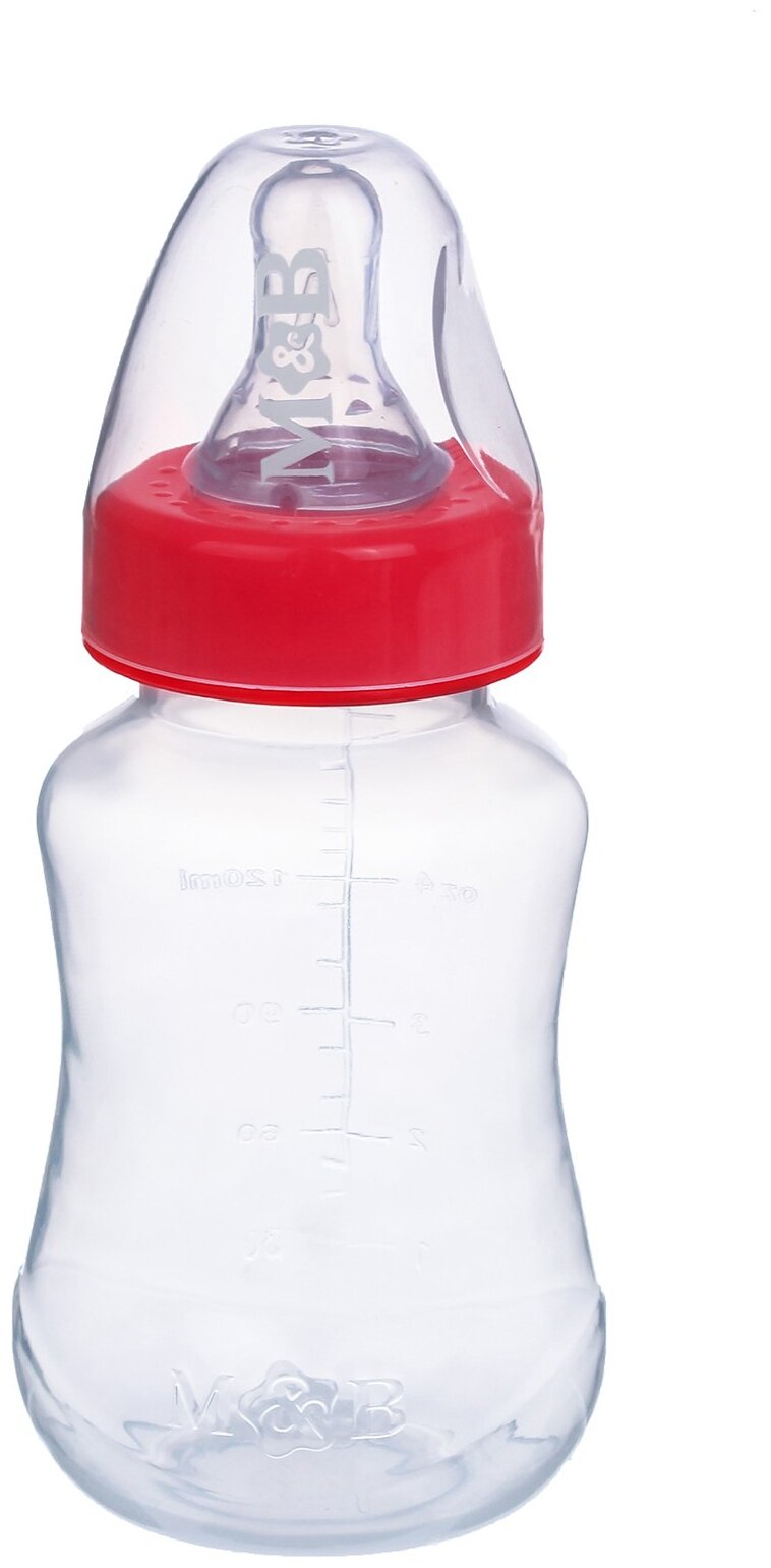 Бутылочка для кормления Mum&Baby, 150 мл, от 0 мес., цвет красный