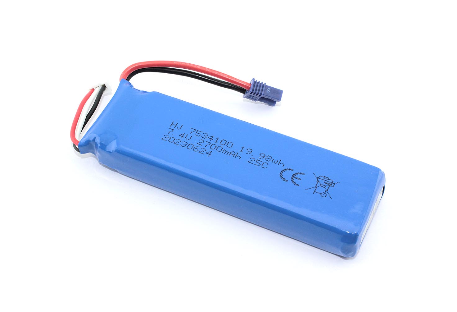 Аккумулятор Li-Pol 7.4v 7534100 2700mah разъем EC2