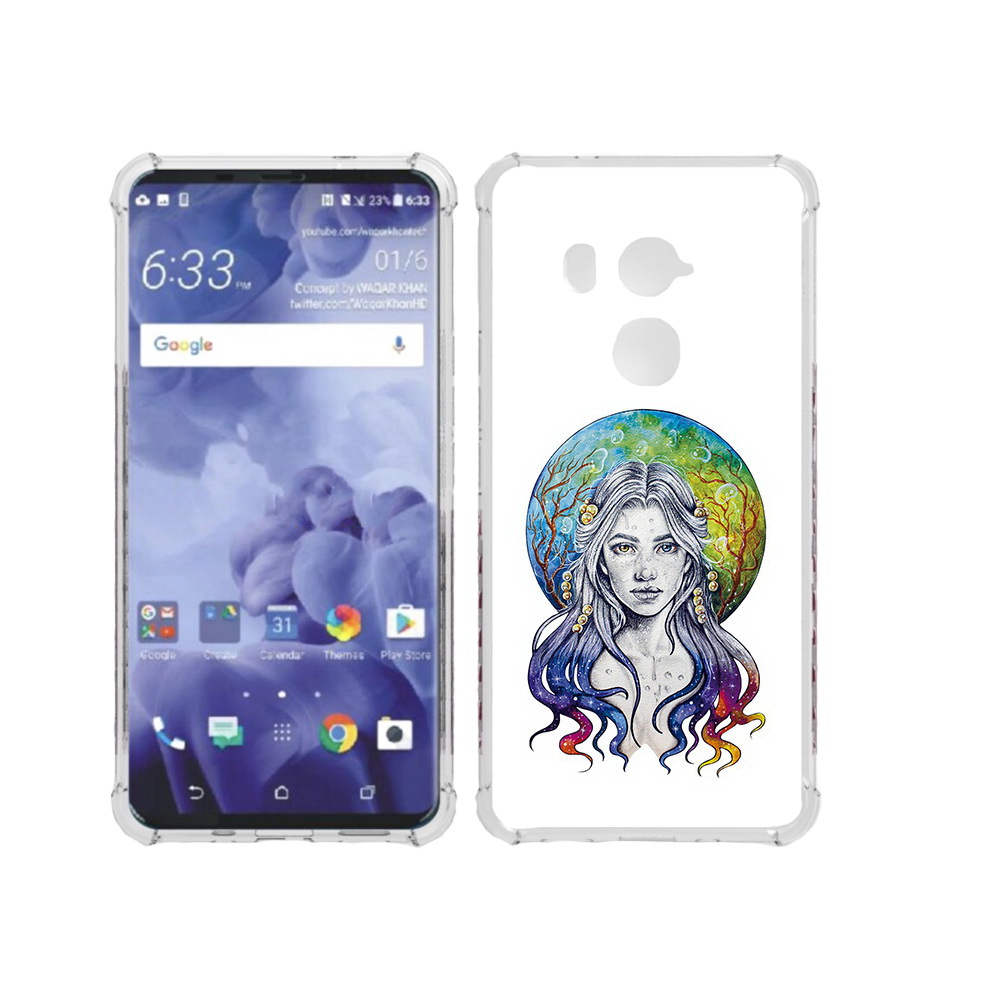 

Чехол MyPads Tocco для HTC U11 Plus девушка с красивыми волосами, Прозрачный, Tocco
