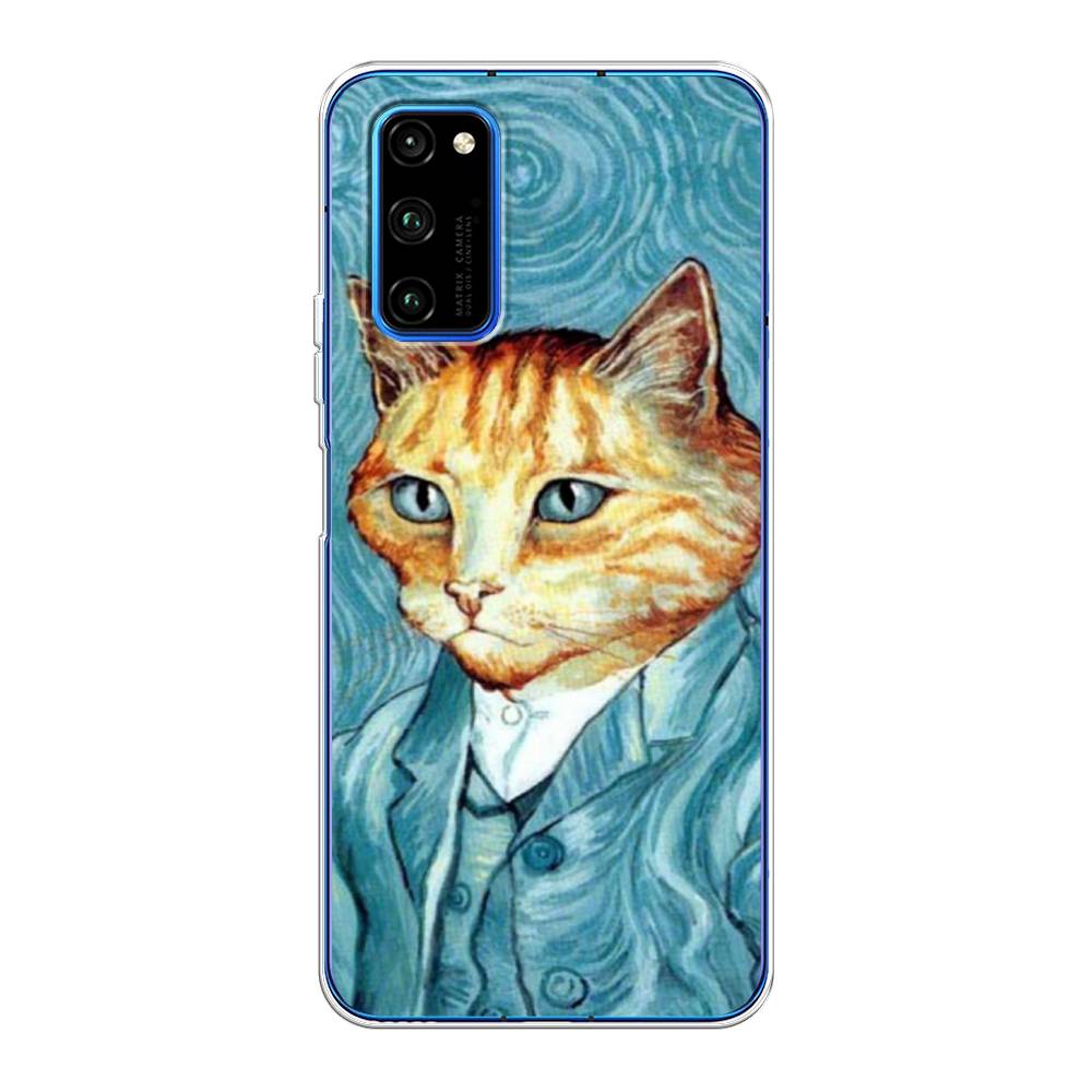 

Чехол Awog на Huawei Honor V30 Pro "Кот Ван Гог", Голубой;коричневый, 611450-2