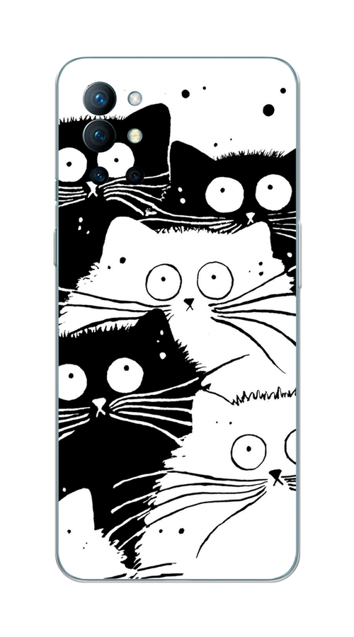 

Чехол Awog на OnePlus 9R / ВанПлас 9R "Коты черно-белые", Черный;белый, 151650-2