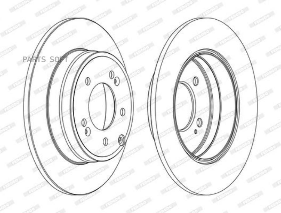 

Тормозной диск FERODO комплект 1 шт. DDF1787C