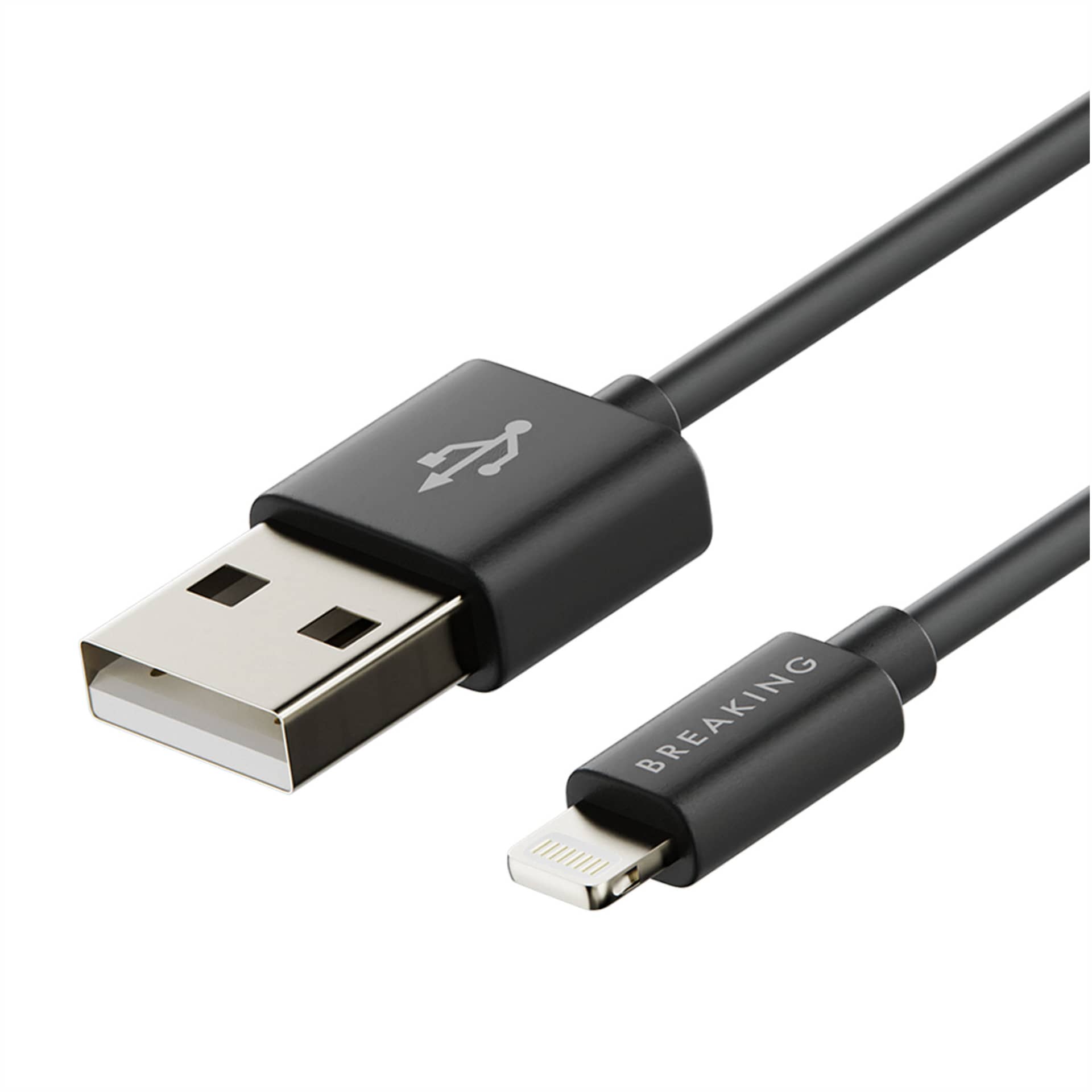 Кабель Breaking Classic USB - Lightning 2m. 2.4A (Черный)