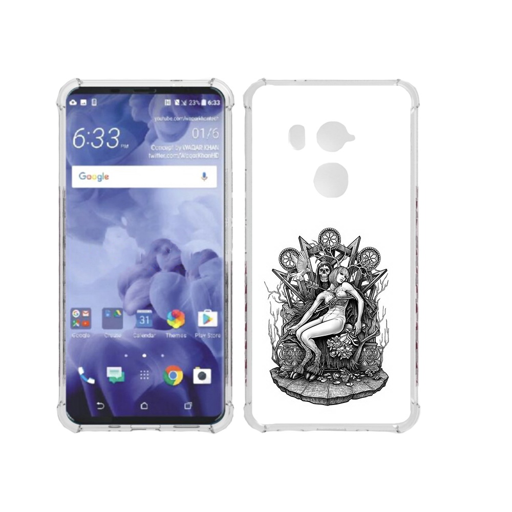 

Чехол MyPads Tocco для HTC U11 Plus девушка на троне, Прозрачный, Tocco