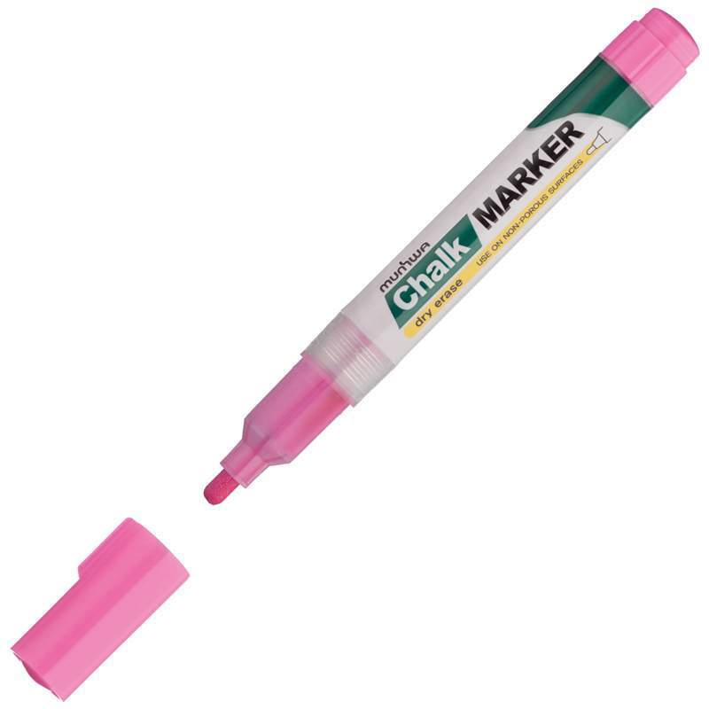 

Маркер меловой Munhwa "Chalk Marker" 227225, 3мм, розовый, 5шт., 227225