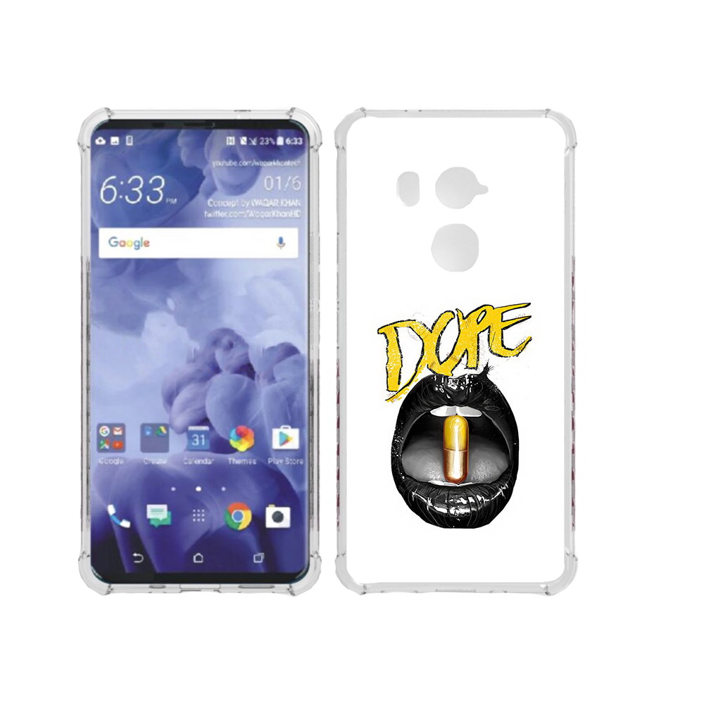 

Чехол MyPads Tocco для HTC U11 Plus губы, Прозрачный, Tocco