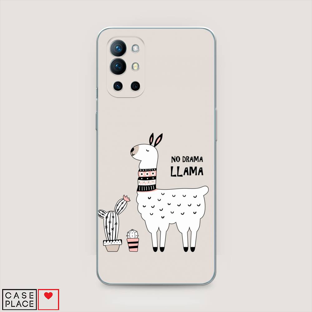 

Чехол Awog на OnePlus 9R / ВанПлас 9R "No drama LLama", Бежевый;серый;белый, 151650-2