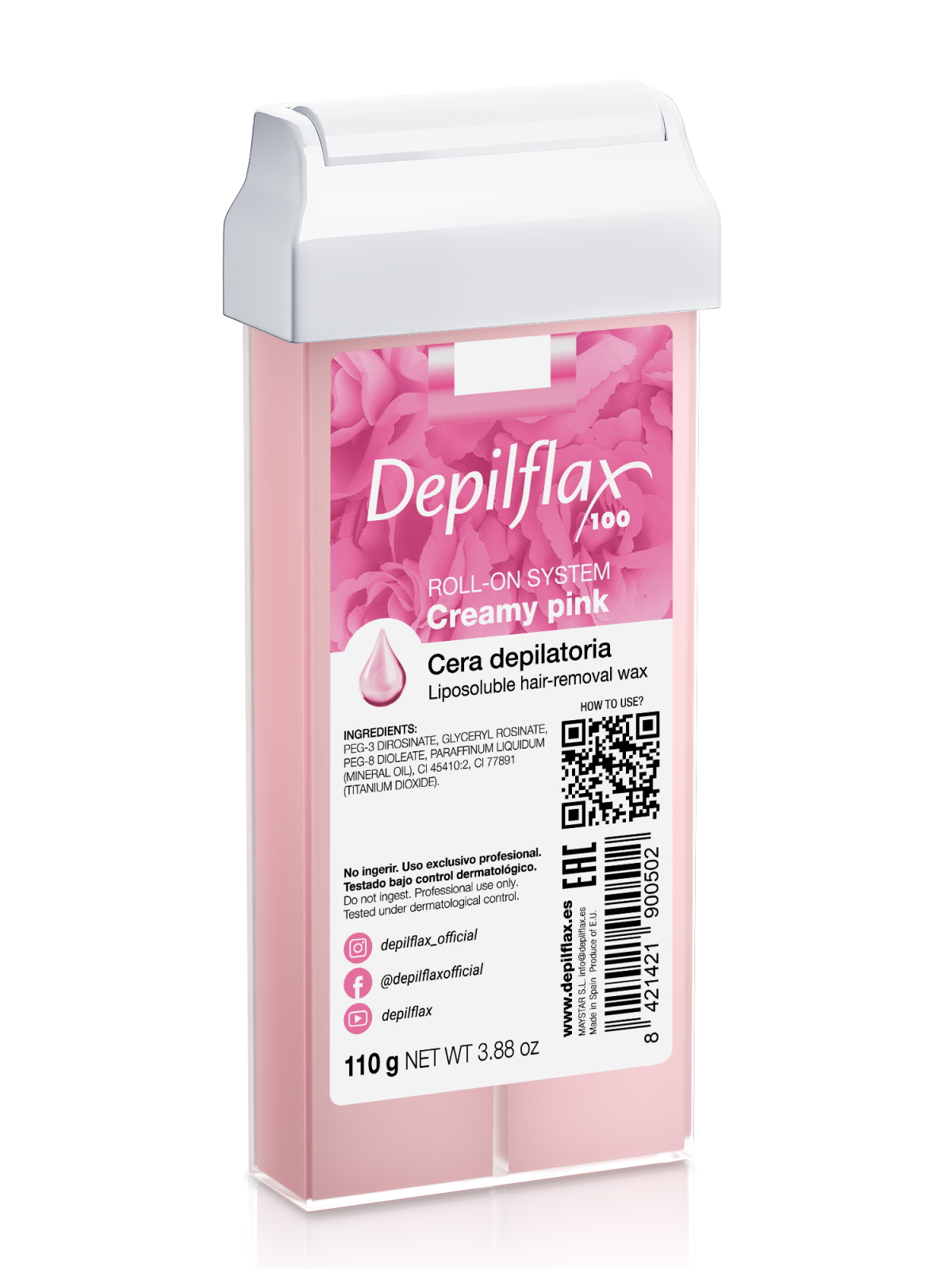 Воск для депиляции Depilflax Кремовая роза 110 г воск для депиляции в картриджах роза worldepil