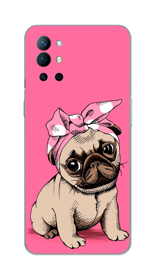 

Чехол Awog на OnePlus 9R / ВанПлас 9R "Dog Pin-Up", Розовый;бежевый, 151650-2