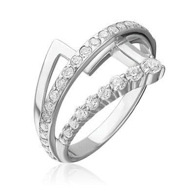 Кольцо из серебра р 185 PLATINA jewelry 01-5698-00-401-0200 фианит 4150₽