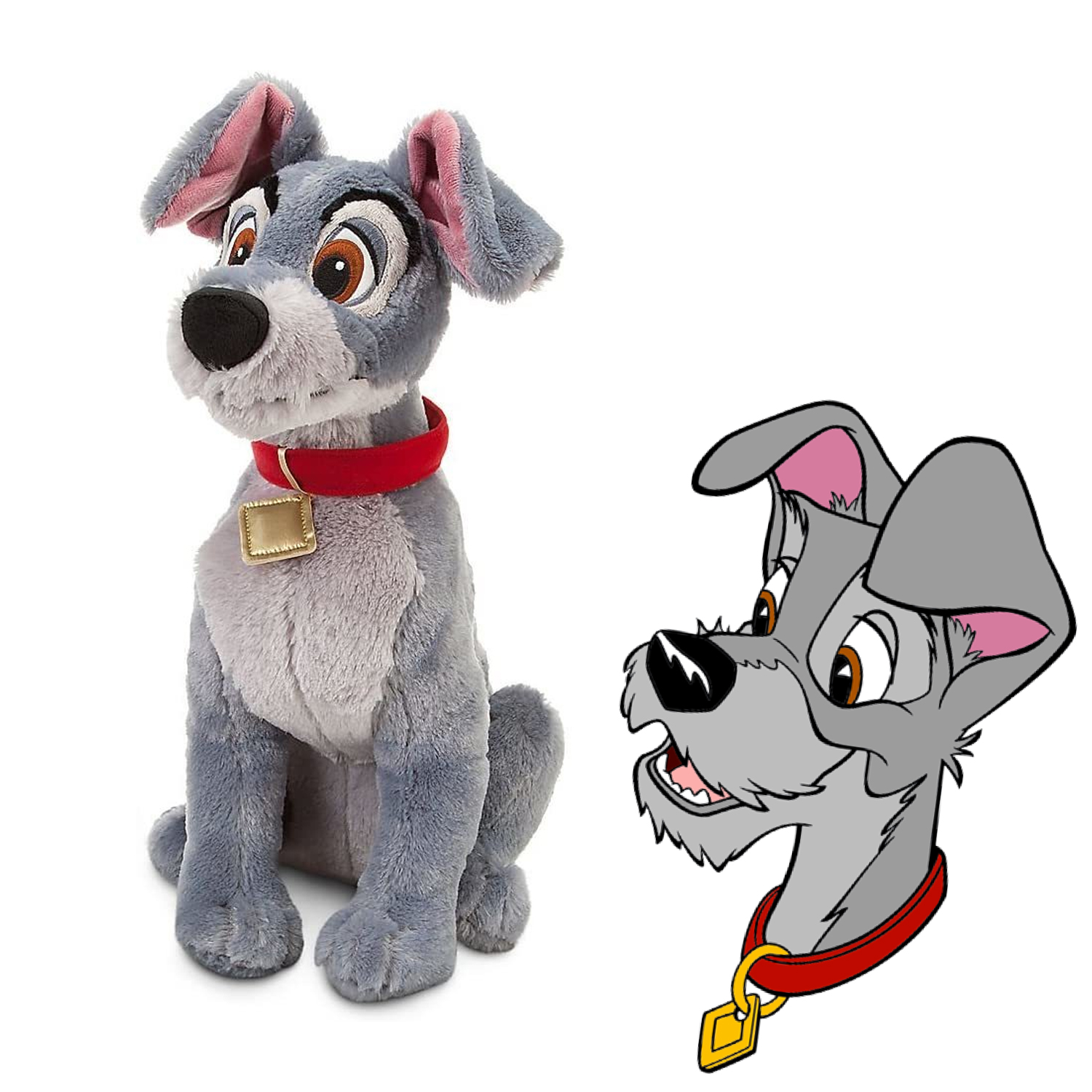 

Игрушка Disney Трамп 40 см мультфильм Леди и Бродяга Дисней, Серый