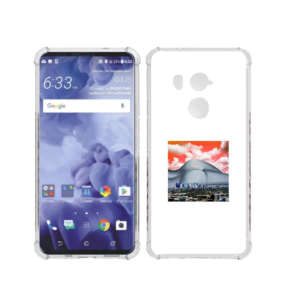 

Чехол MyPads Tocco для HTC U11 Plus город с девушкой на фоне, Прозрачный, Tocco