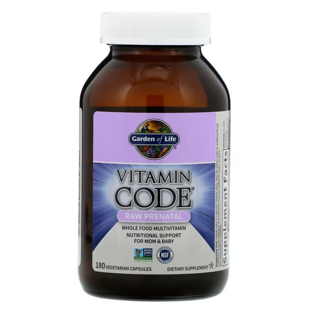 Купить 123-163, Комплекс витаминов Garden of Life Vitamin Code Raw Prenatal 180 вегетарианских капсул
