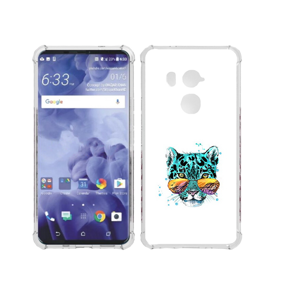 

Чехол MyPads Tocco для HTC U11 Plus голубой лео, Прозрачный, Tocco