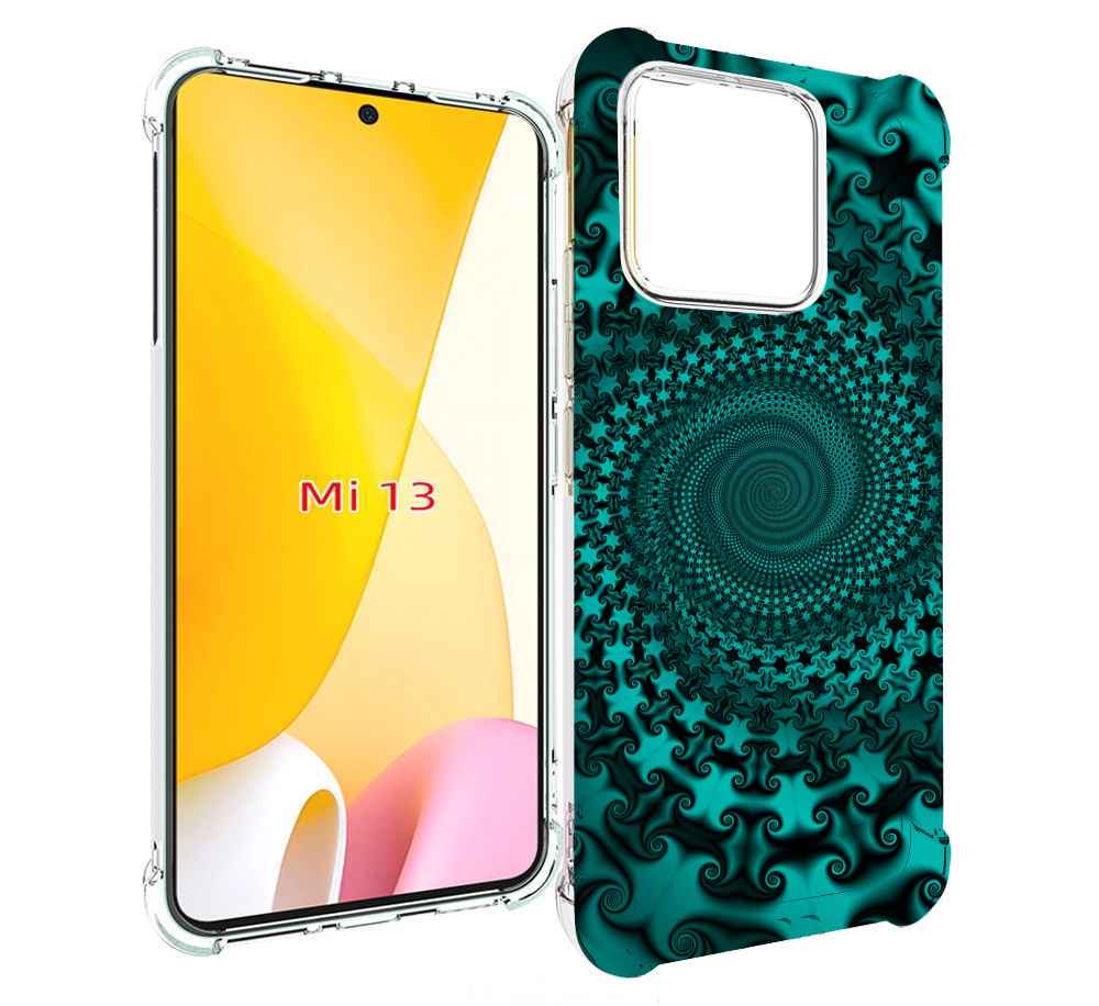 

Чехол MyPads зеленый-гипноз для Xiaomi 13, Прозрачный, Tocco