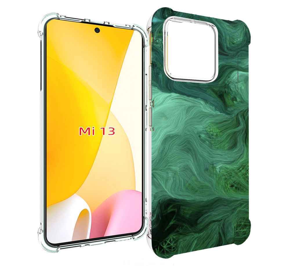 

Чехол MyPads зеленые нити для Xiaomi 13, Прозрачный, Tocco