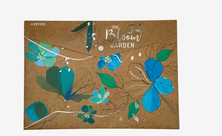 

Папка конверт на кнопке deVENTE А4 180мкм Bloom Garden тиснение фольгой крафт-имитация, Коричневый, 1814535