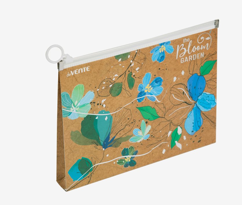 

Папка на молнии deVENTE А5 Bloom Garden тиснение фольгой крафт-имитация расширенная 2,5см, Коричневый, 1814530