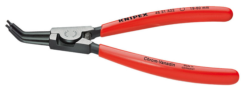 Щипцы для внешних стопорных колец 3-10мм изогнутые KNIPEX KN-4631A02 4004₽