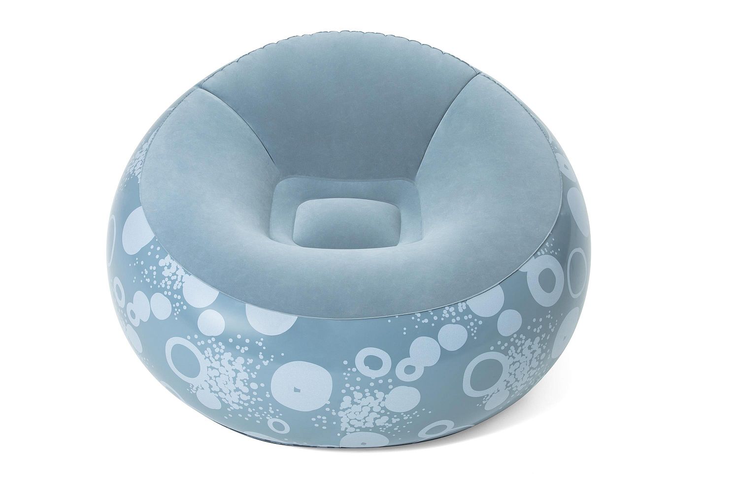 фото Надувное кресло bestway inflate-a-chair 75052 bw 112х112х66см, голубое