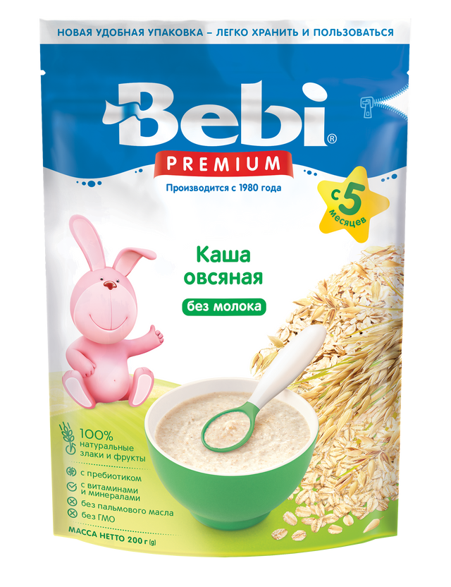 фото Каша безмолочная bebi premium овсяная с 5 мес. 200 гр 1020090