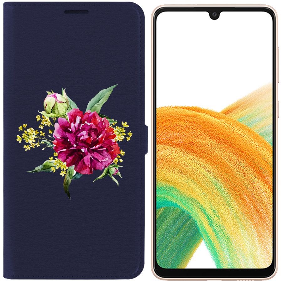 Чехол-книжка Eco Book для Samsung Galaxy A33 5G (A336) Цветочная акварель