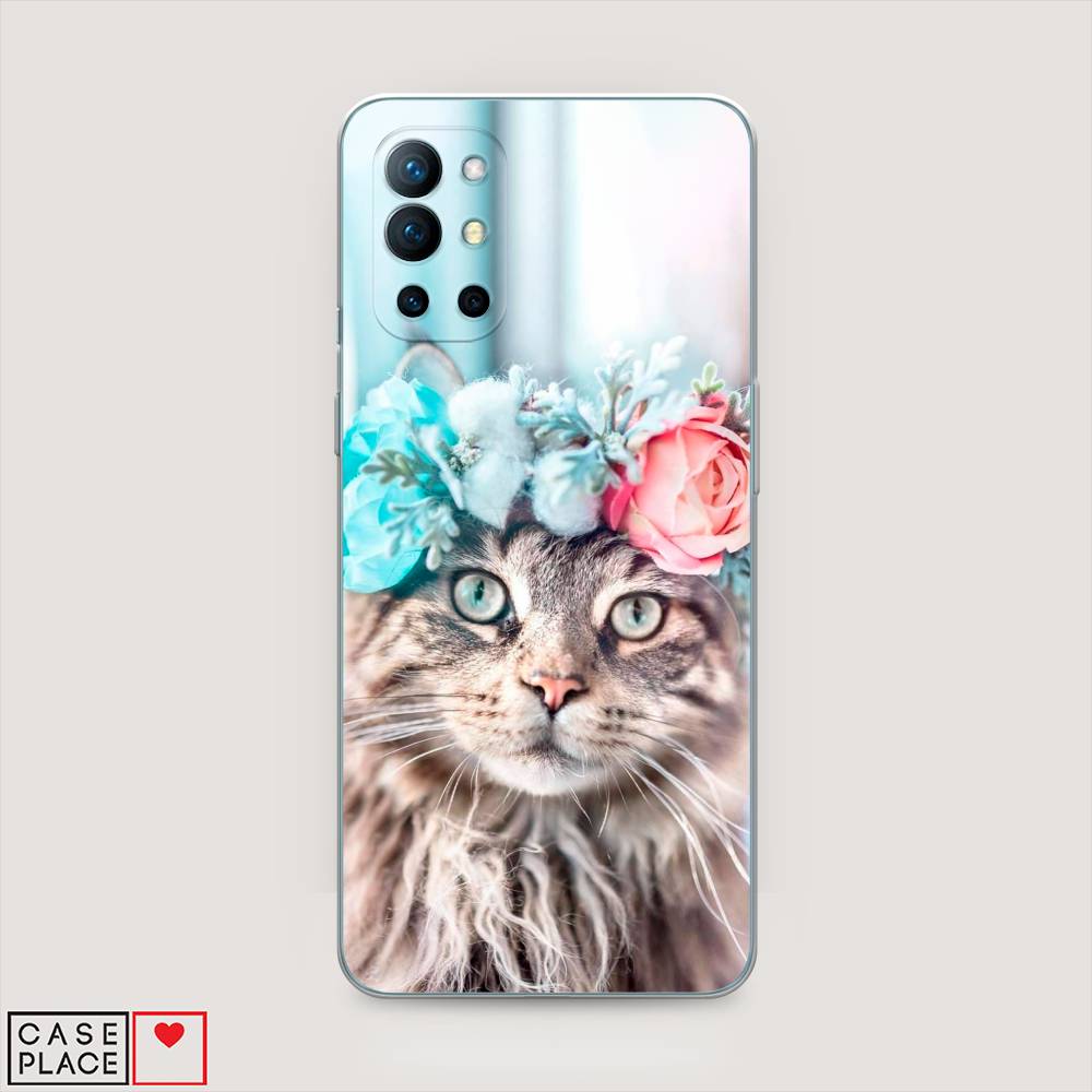 

Чехол Awog на OnePlus 9R / ВанПлас 9R "Кот в венке", Серый;голубой;розовый, 151650-2