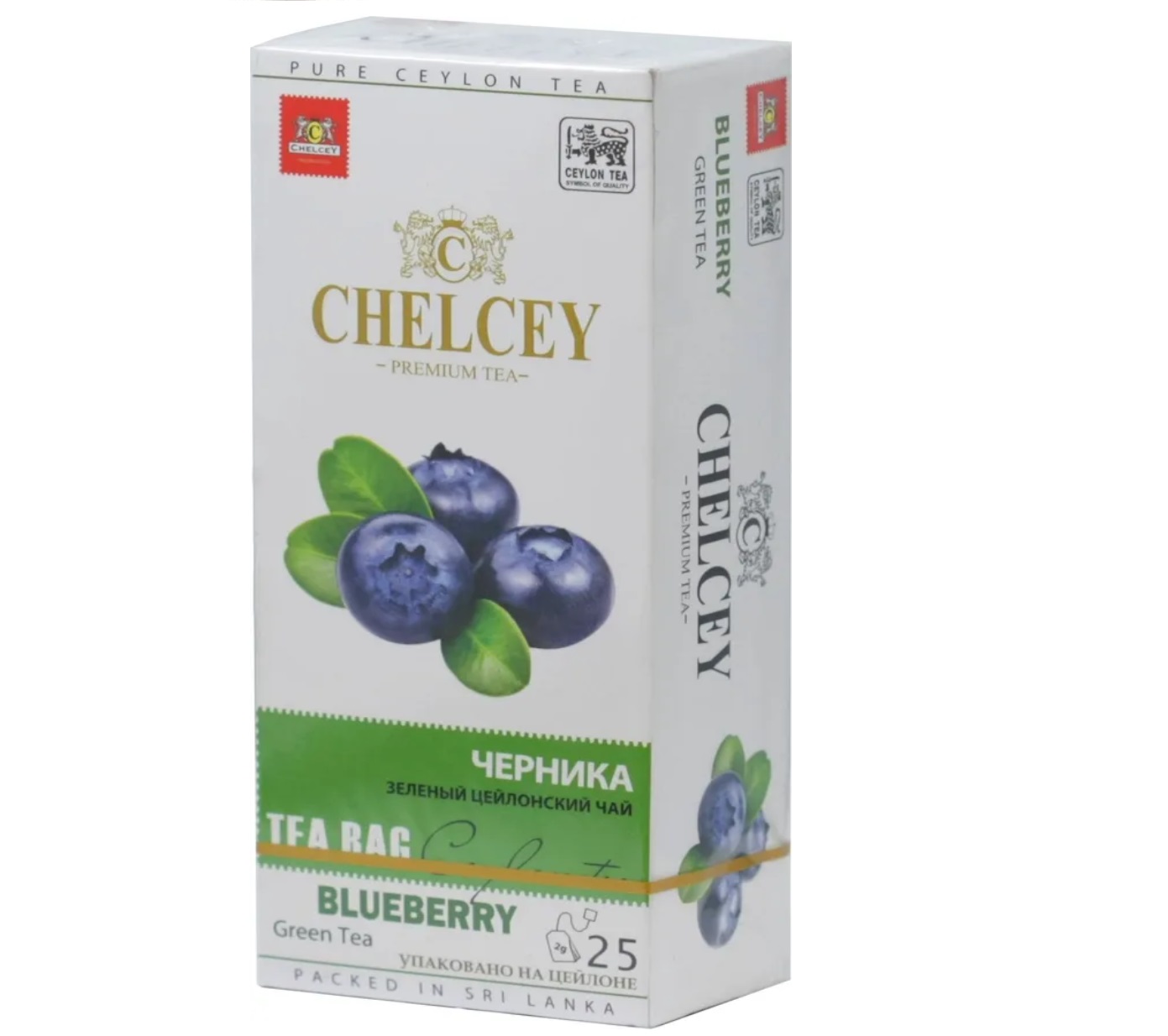 Чай зеленый CHELCEY Черника, 25 пакетиков