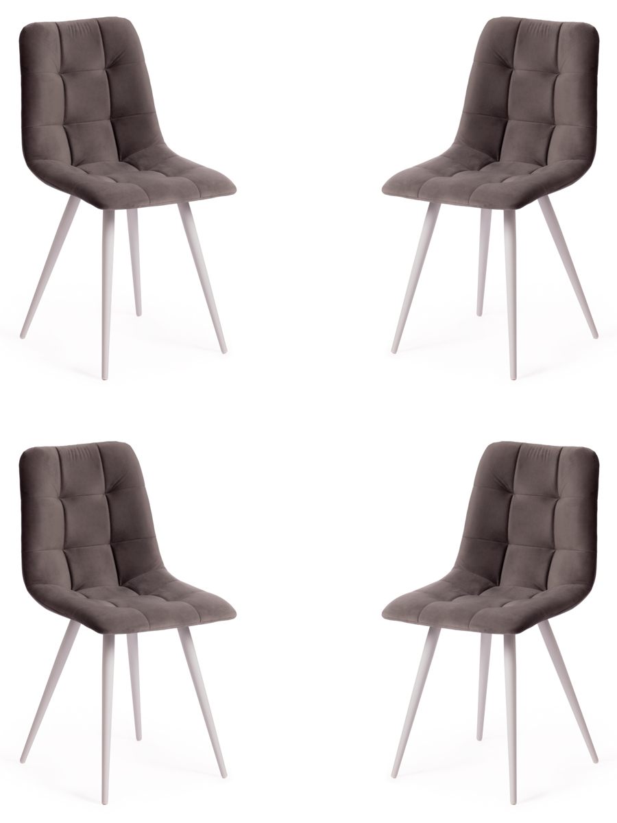 

Комплект стульев 4 шт. TetChair CHILLY (mod. 7095-1), белый/серый, CHILLY (mod. 7095-1)