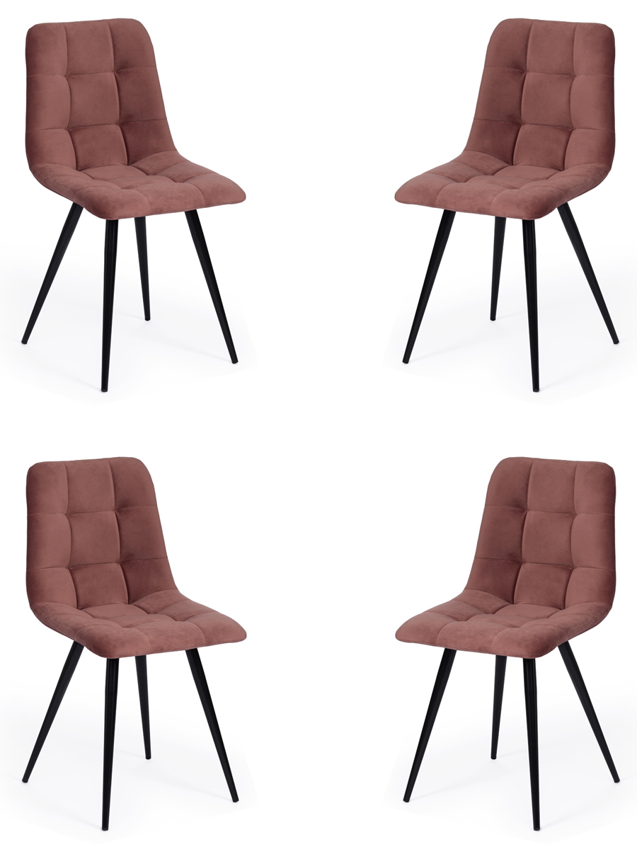 

Комплект стульев 4 шт. TetChair CHILLY (mod. 7095-1), черный/коралловый, CHILLY (mod. 7095-1)