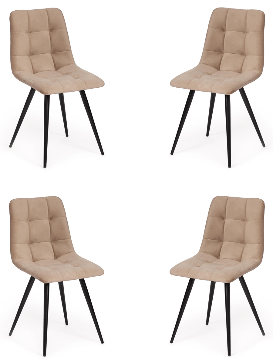 

Комплект стульев 4 шт. TetChair CHILLY (mod. 7095-1), черный/бежевый, CHILLY (mod. 7095-1)