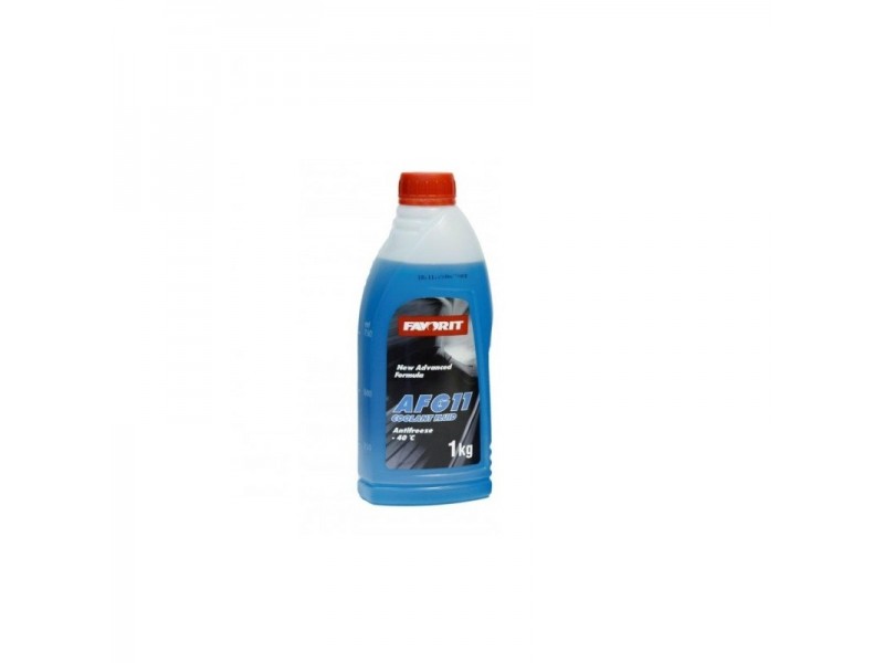 Готовый раствор охлаждающей жидкости антифриз синий Favorit ANTIFREEZE AFG 11 1 л.