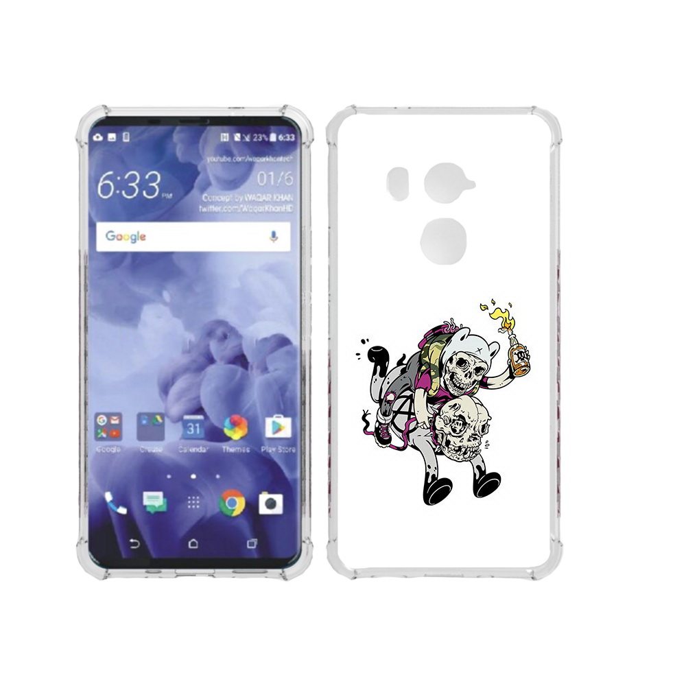 

Чехол MyPads Tocco для HTC U11 Plus время приключений скелеты, Прозрачный, Tocco