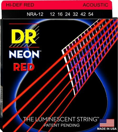 Струны для акустических гитар DR NOA-12-54 NEON RED 1686₽