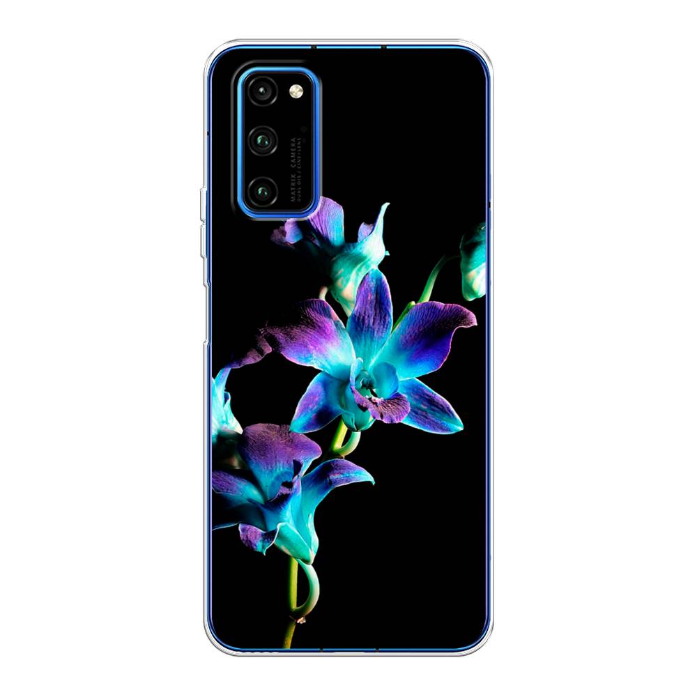 

Чехол Awog на Huawei Honor V30 Pro "Синий цветок на черном", Черный;голубой;синий, 611450-8