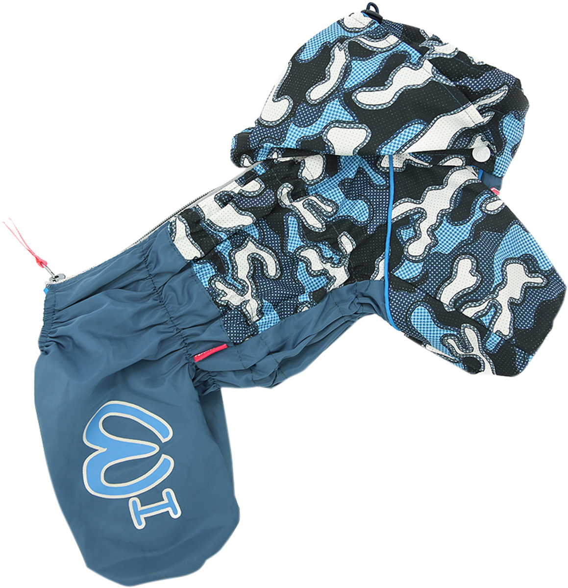 

Дождевик для собак FOR MY DOGS Камуфляж, мужской, синий, 14, длина спины 30 см, 429SS-2020 M