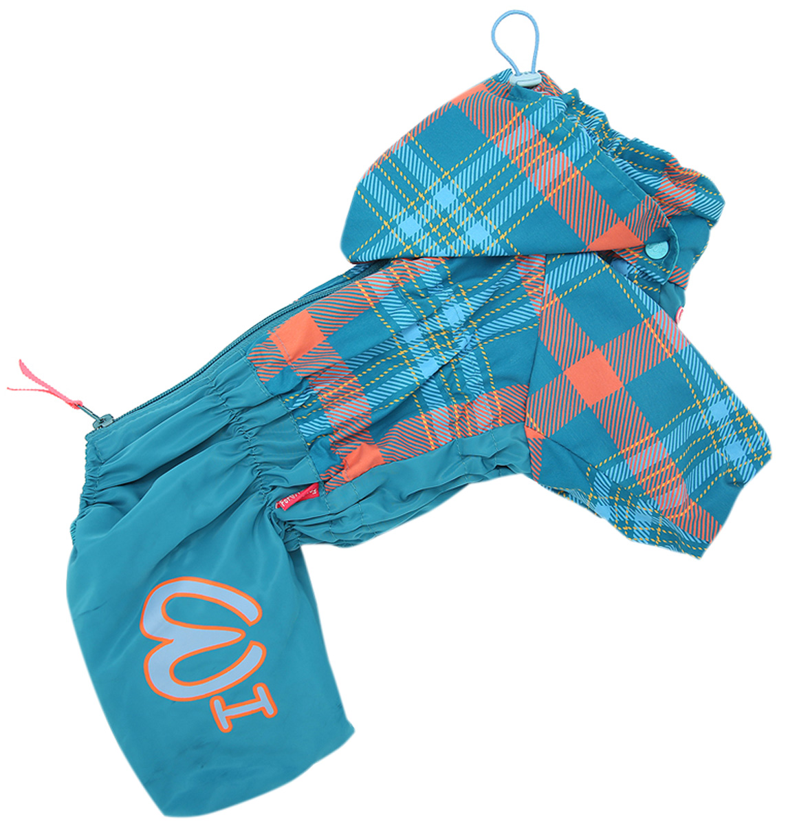 

Дождевик для собак FOR MY DOGS Клетка, мужской, голубой, 14, длина спины 30 см, 428SS-2020 M