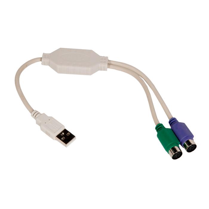 

Конвертер PS/2 устройства -> USB порт Cablexpert UAPS12, 2xPS/2 /AM