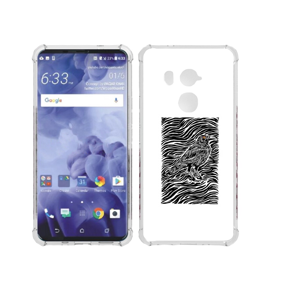 

Чехол MyPads Tocco для HTC U11 Plus ворон в абстракции, Прозрачный, Tocco
