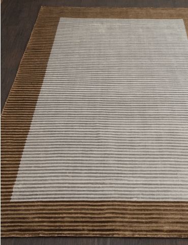 фото Ковер border banana silk loop&cut hl 724 brown-silver adarsh exports