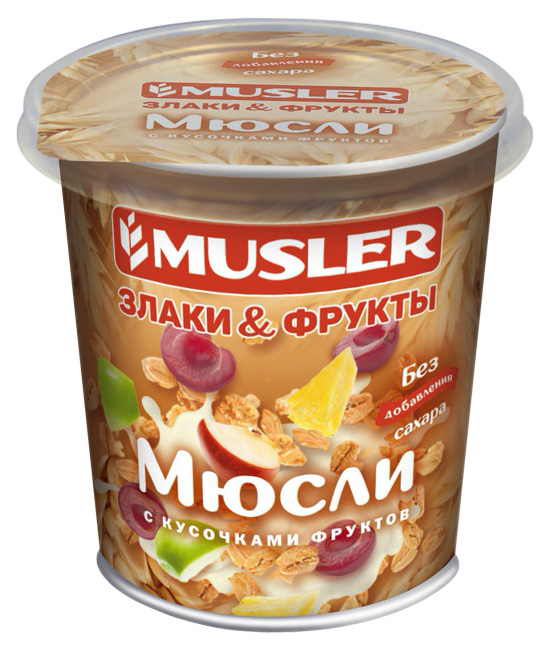

Мюсли Musler Злаки и фрукты 50г