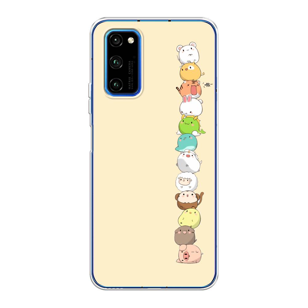 

Чехол Awog на Huawei Honor V30 Pro "Питомцы Чиби", Желтый, 611450-2